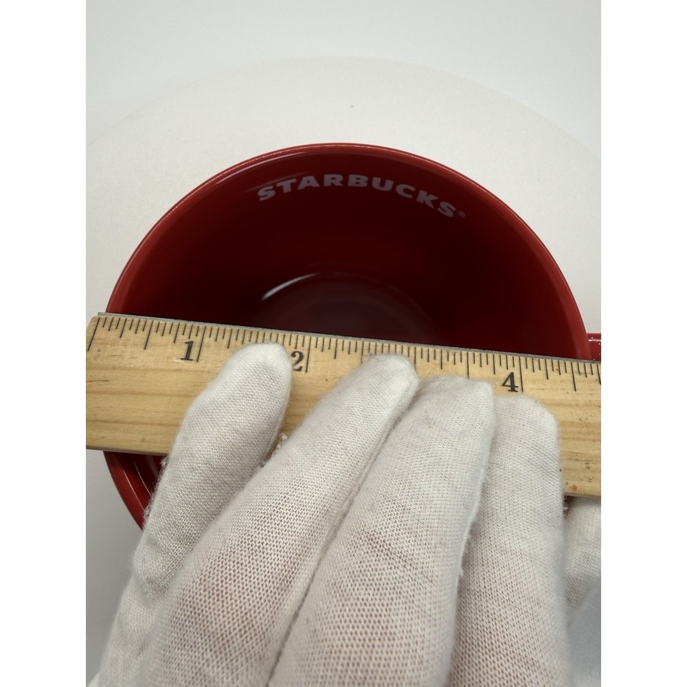 Starbucks 2019 Red Mug With White Specks Ceramic Coffee Tea Soup Bowl 16 oz - Picture 7 of 10